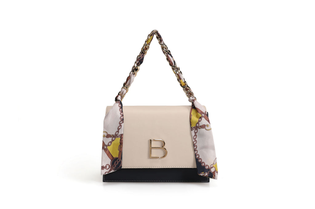 918 - Cream, Dark Blue