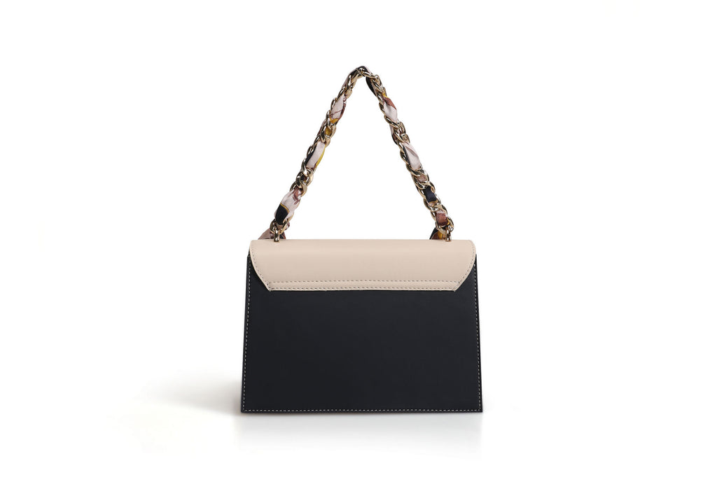 918 - Cream, Dark Blue